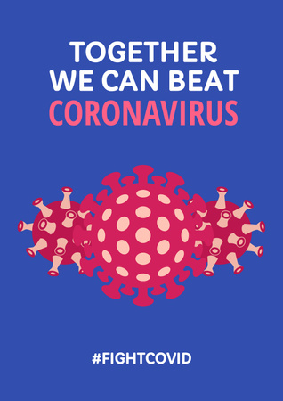 Ontwerpsjabloon van Poster van Motivation on beating Pandemic