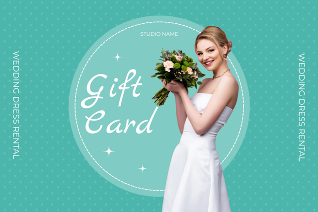 Ontwerpsjabloon van Gift Certificate van Wedding Dress Rental Services