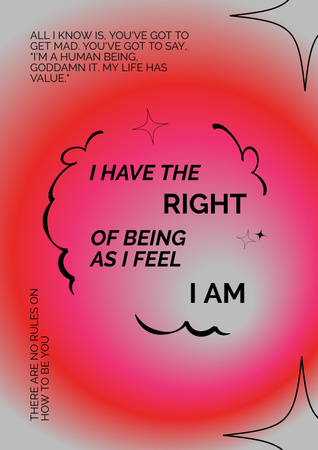 Template di design Frase ispiratrice sulla diversità sul gradiente luminoso Poster