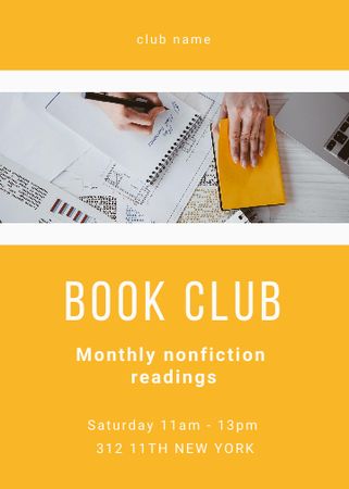 Modèle de visuel Book Club Invitation - Invitation