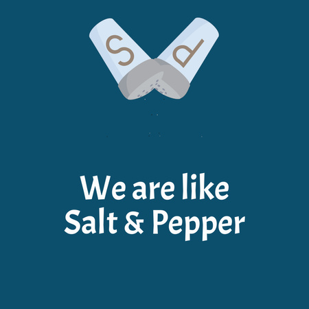 Szablon projektu Cute Love Phrase with Salt and Pepper Animated Post