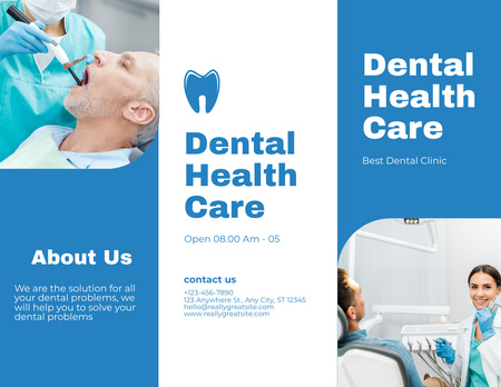 Ontwerpsjabloon van Brochure 8.5x11in van Patiënten op procedures in tandheelkundige kliniek