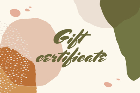 Handmade Soap Offer on Bright Pattern Gift Certificate Design Template