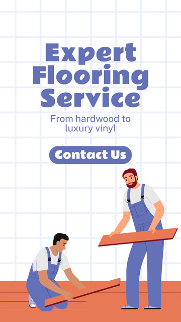 Skilled Hardwood Floor Installation Service Instagram Story tervezősablon