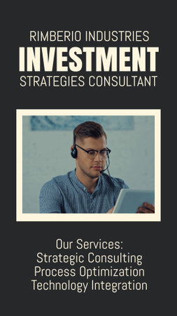 Ontwerpsjabloon van Instagram Video Story van Services of Business Strategies Consulting