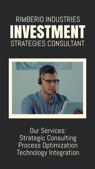 Services of Business Strategies Consulting Instagram Video Story Šablona návrhu
