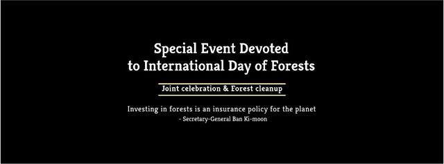International Day of Forests Event Announcement in Green Facebook cover Design Template