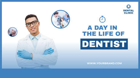 Designvorlage Blog über das Leben des Zahnarztes für Youtube