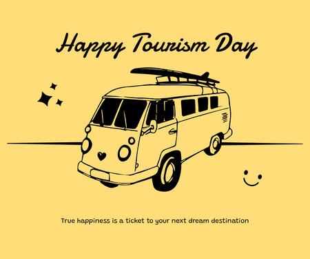 Modèle de visuel Tourism Day Announcement - Facebook