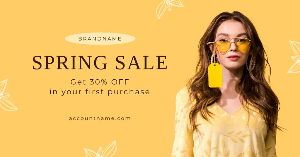 Women's Accessories Spring Sale Announcement Facebook ADデザインテンプレート