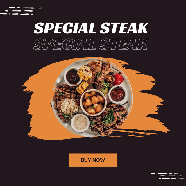 Template di design Special Steak Offer Instagram