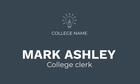 Clerk's College Service Offering Business Card 91x55mm Design Template