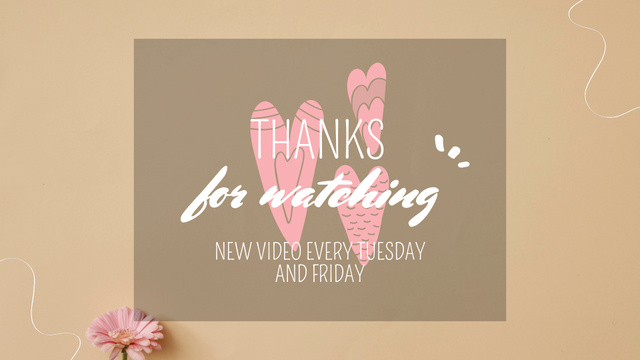 Beautiful Chamomiles On Mother's Day Video Episode YouTube outro Šablona návrhu