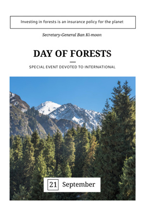 International Day of Forests Event Scenic Mountains Invitation 6x9in Modelo de Design