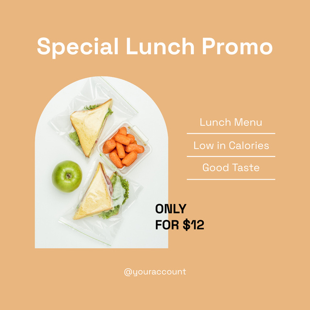 Order Healthy Food In Our Cafe Instagram tervezősablon