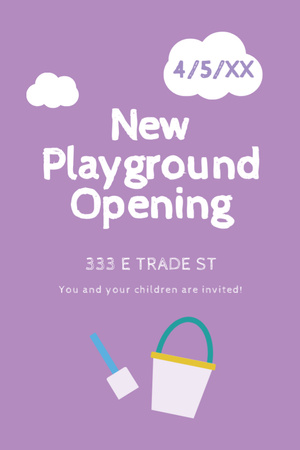 Kids Playground Opening Announcement Flyer 4x6in Design Template
