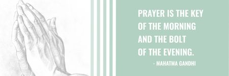 Platilla de diseño Religion citation about prayer Twitter