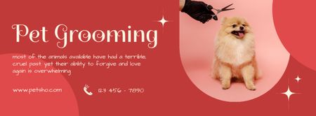 Pet Grooming Salon Facebook cover Design Template