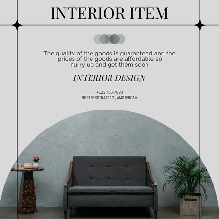 Interior Item for Design Instagram Design Template