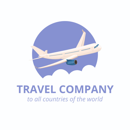 Travel Company Services Offer Logo Design Template