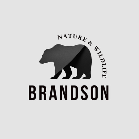 American Black Bear Logo Design Template