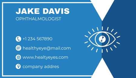 Ophthalmologist Services Offer Business Card US Design Template