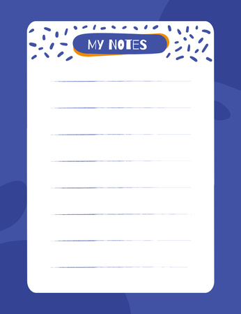Personal Planner In Blue Frame Notepad 107x139mm Design Template