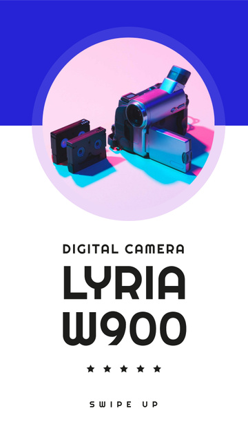 Digital Camera Sale Ad Instagram Story Πρότυπο σχεδίασης