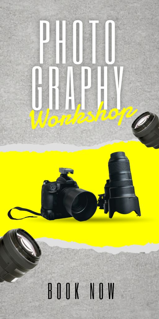 Photography Workshops Graphic Modelo de Design