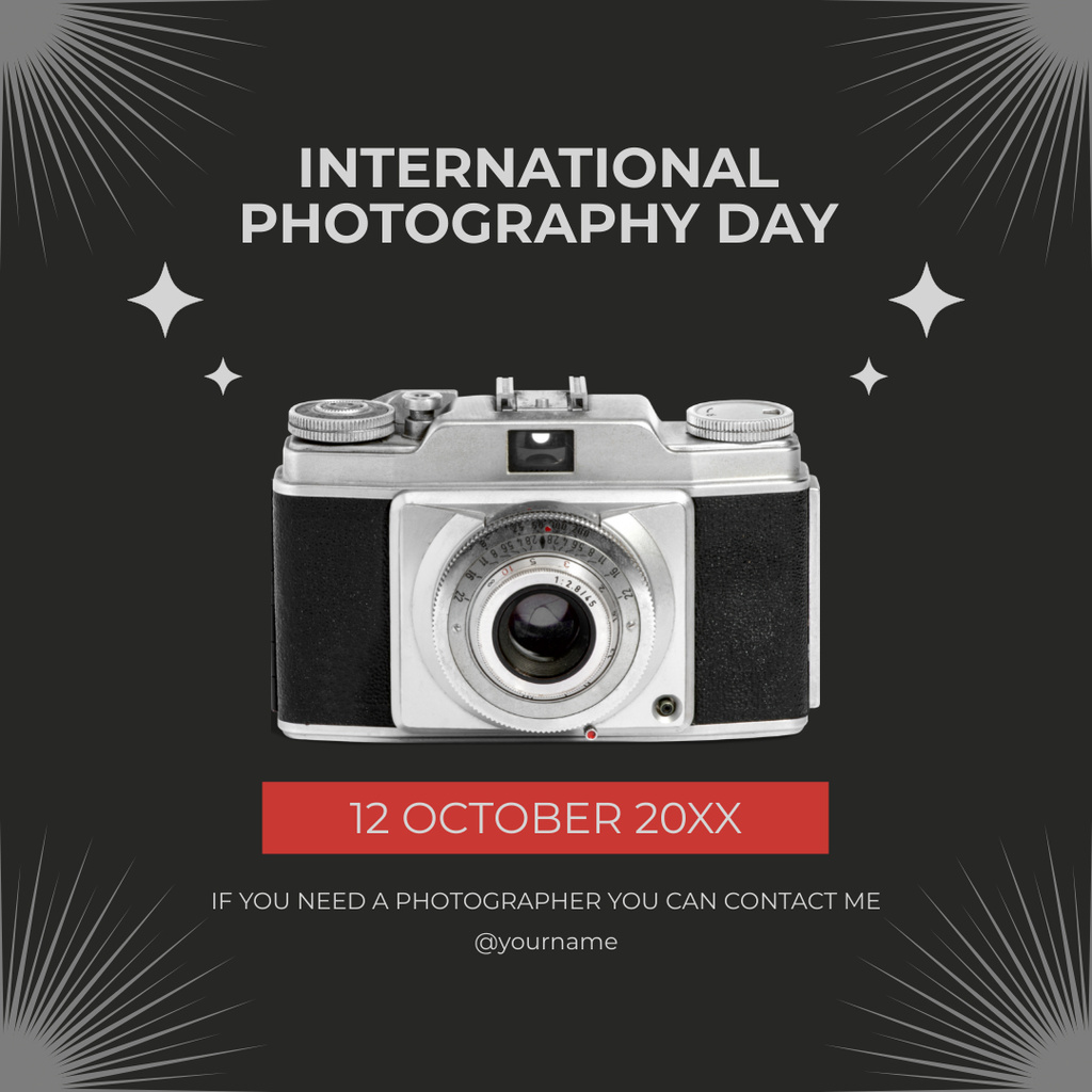 International Photography Day Instagram Design Template