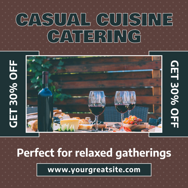 Designvorlage Services of Casual Cuisine Catering für Instagram