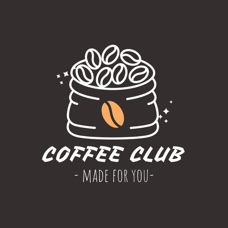Exquisite Coffee Club Logo 1080x1080px – шаблон для дизайна