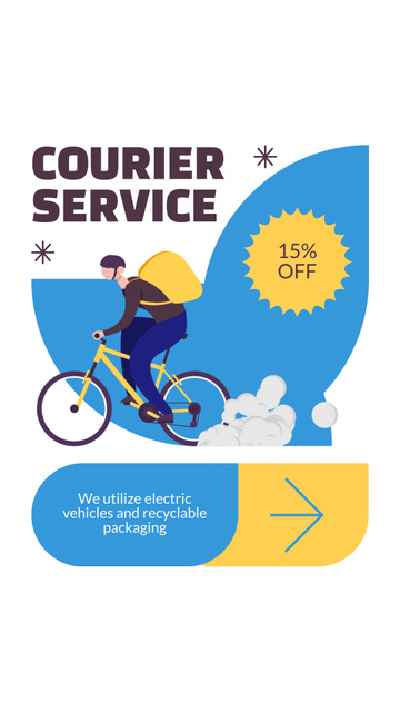 Designvorlage Discount on Urban Deliveries by Couriers für Instagram Video Story