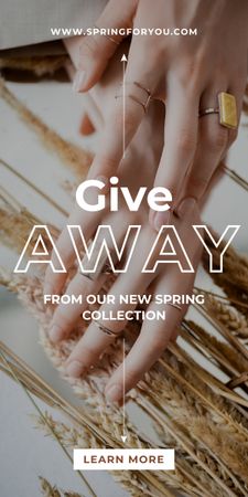 Spring Giveaway Announcement Graphic Design Template