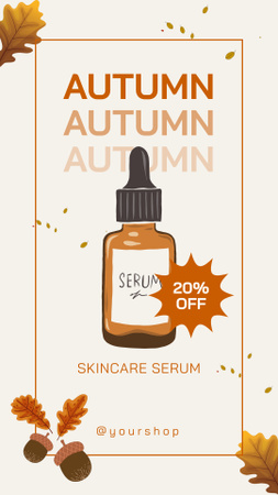 Autumn Sale Skin Care Serum TikTok Video Design Template
