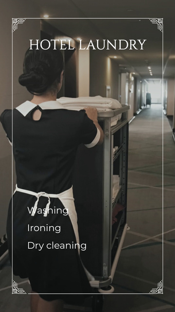 Designvorlage Hotel Laundry Service With Ironing Offer für TikTok Video