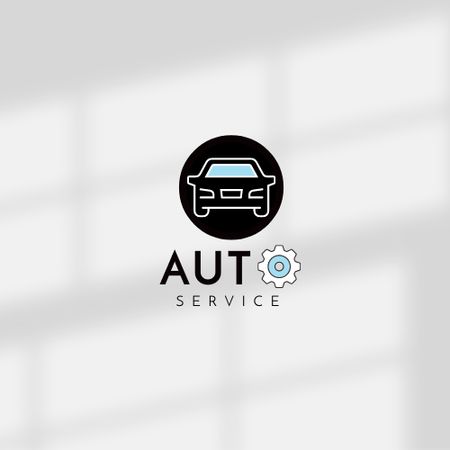Modèle de visuel Auto Service Ad with Car - Logo