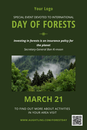 Platilla de diseño International Day of Forests Event Forest Road View Invitation 6x9in