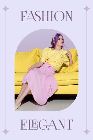 módní kolekce reklam pro ženy Tumblr Šablona návrhu