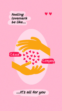 Platilla de diseño Funny Joke with Hands holding Hearts Instagram Story