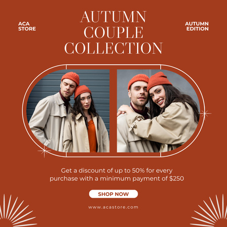 Oferta de Nova Coleção de Outono para Casais Instagram Modelo de Design