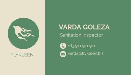 Sanitation Inspector Offer Business Card US – шаблон для дизайну