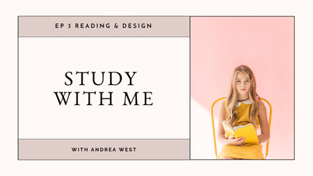 Study With Me Youtube Thumbnail Design Template
