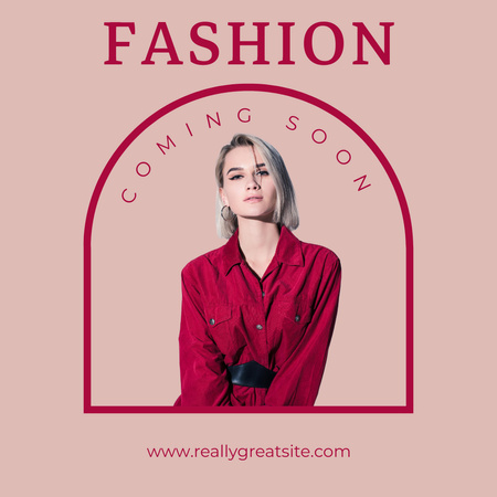 Fashion Collection Ads with Stylish Woman Instagram Tasarım Şablonu