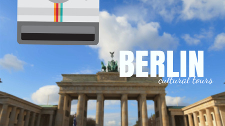 Plantilla de diseño de Tour Invitation with Berlin City Spots Full HD video 