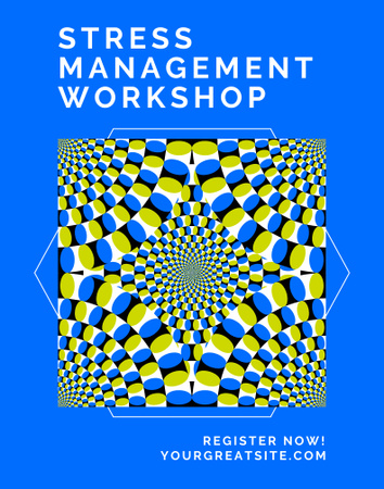 Stress Management Workshop Announcement Poster 22x28in Tasarım Şablonu