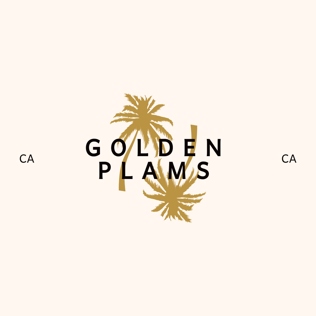 Platilla de diseño Company Emblem with Palms Logo