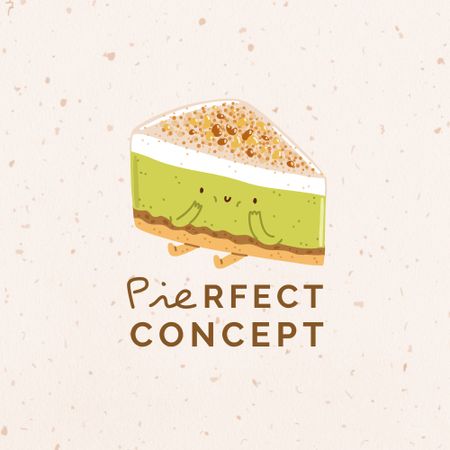 Template di design Cute Yummy Cake Character Logo