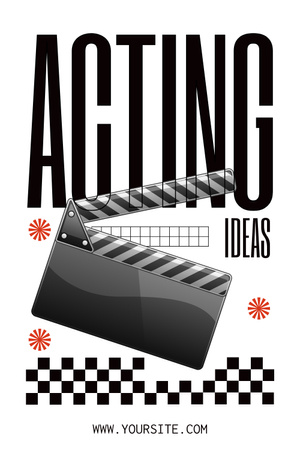 Platilla de diseño Acting Ideas Offer with Clapperboard Pinterest