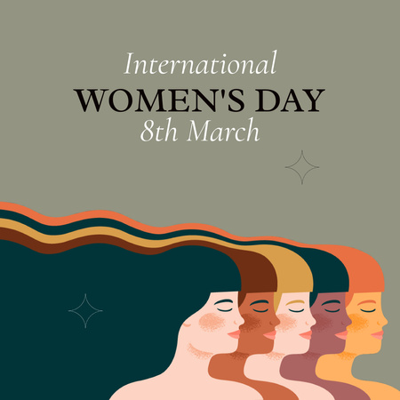 Lämpimät onnittelut kansainvälisen naistenpäivän johdosta Instagram Design Template